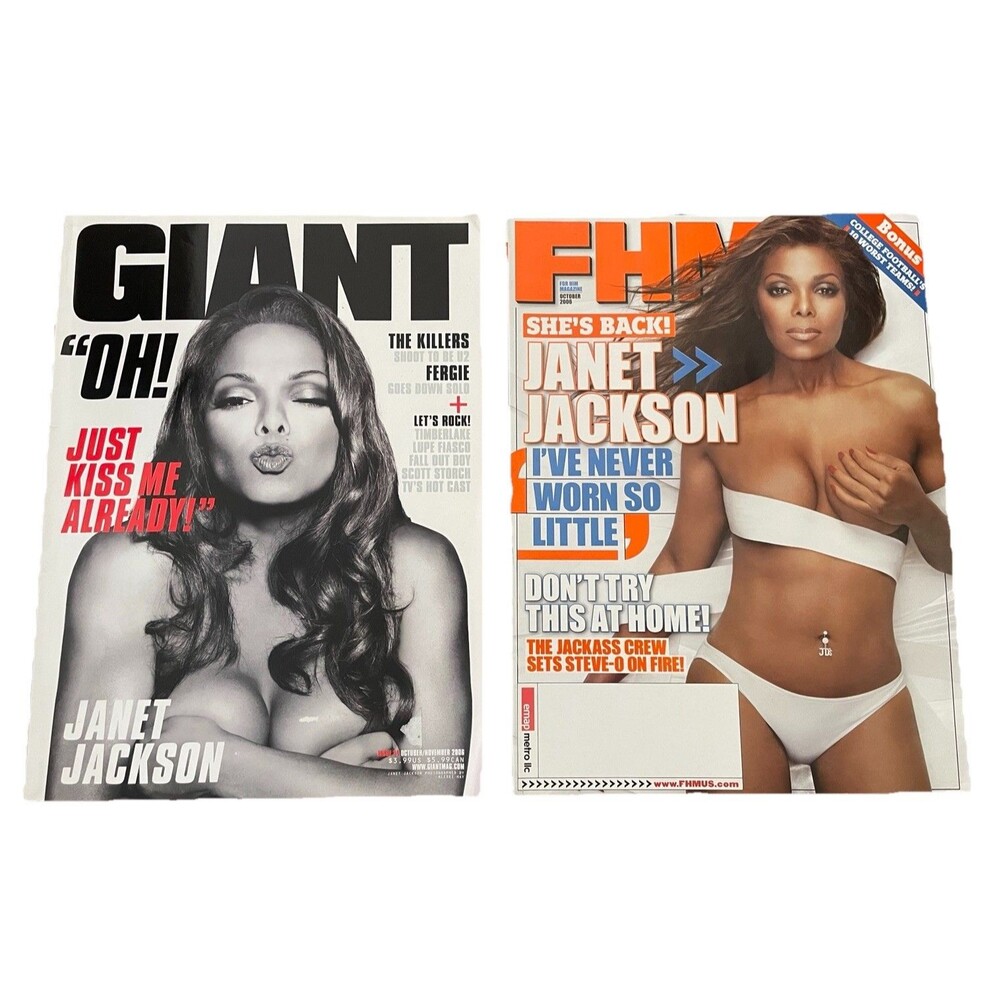 Vintage Janet Jackson Magazine Lot Giant FHM 2006 Collectible Covers Rare